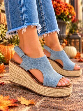 Corky's Freddie Wedge - Denim